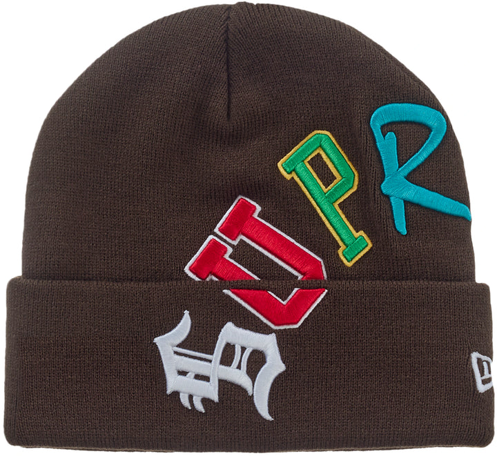 Supreme New Era Arc Beanie Brown