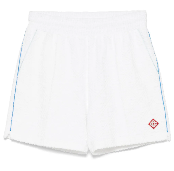 Casablanca monogram towelling shorts - Light Blue