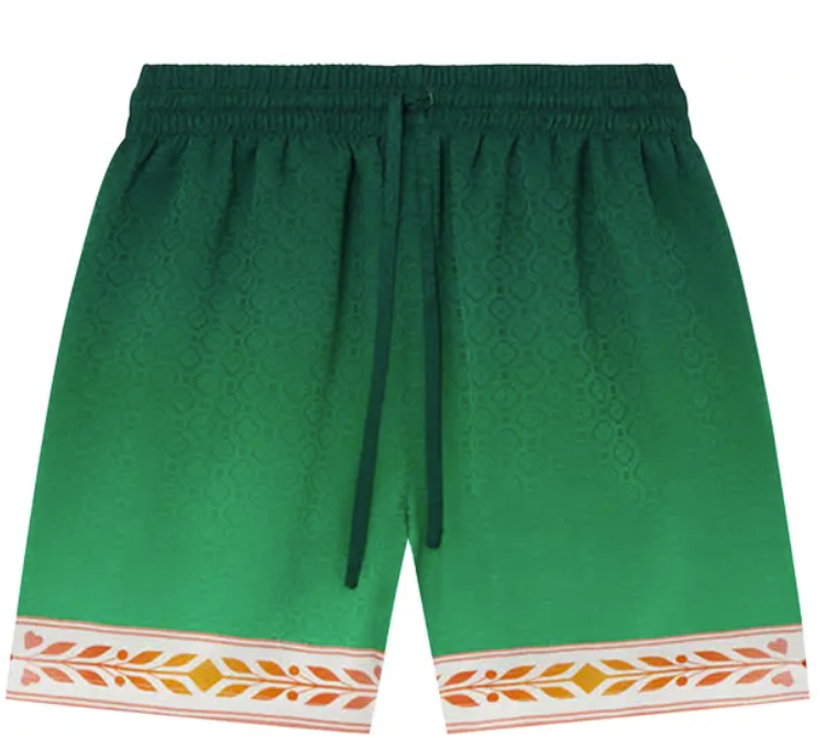 Casablanca Drawstring Silk Shorts Unity is Power