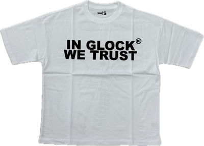 In Glock We Trust White/Black Image