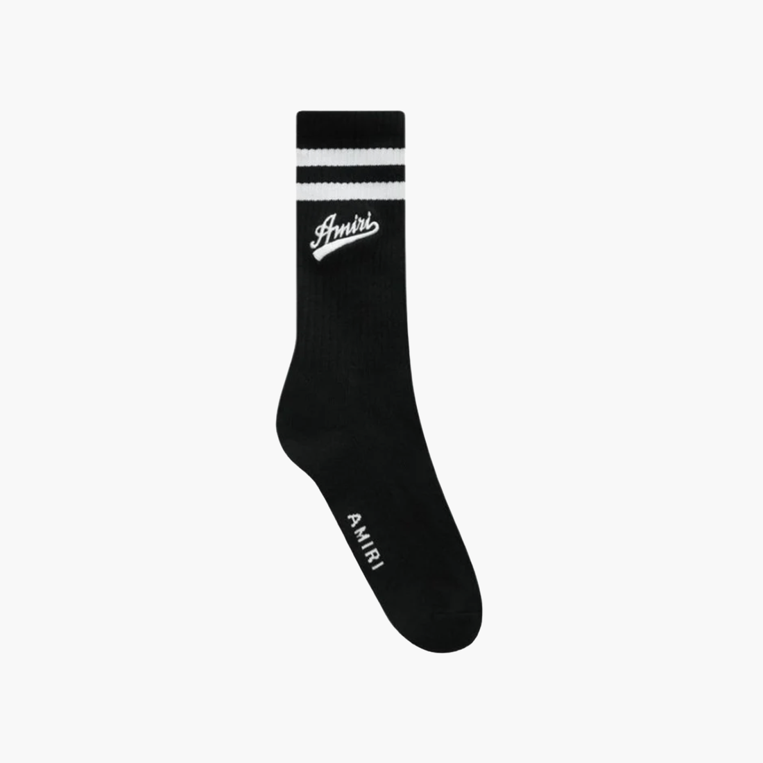 Amiri Varsity Script Sock Black/White