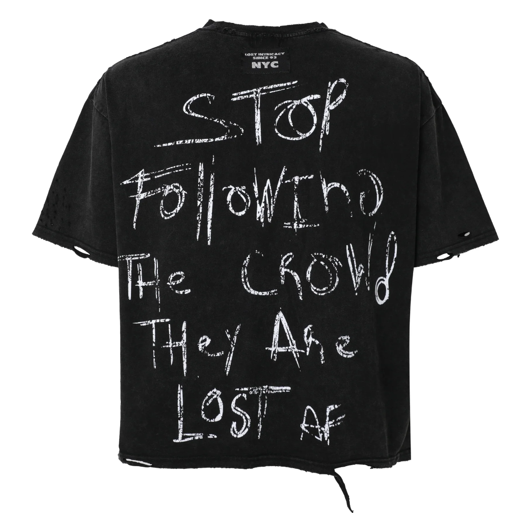 Lost Intricacy 'Mona Lisa' Black Tee