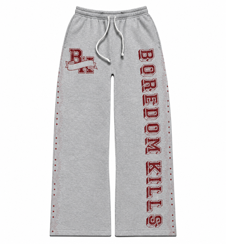 Boredom Kills Collegiate Sweats Grey/Red