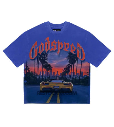 Godspeed Sunset Blvd Tee Blue Image