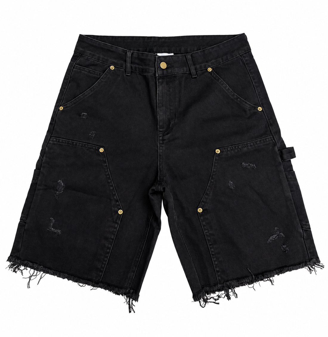Double Knee Shorts Black
