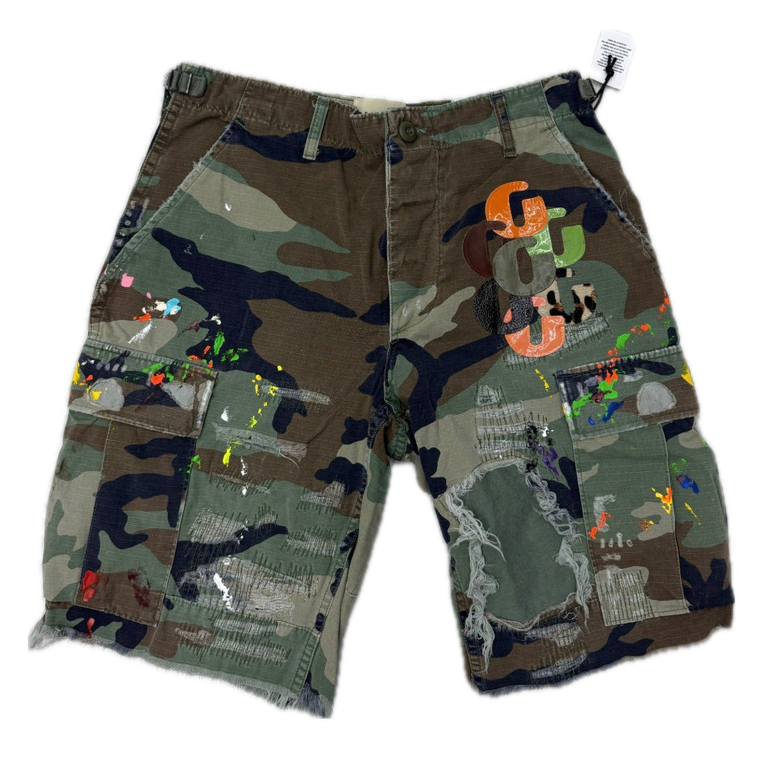 Gallery Dept Men. G Patch Camouflage Cargo Shorts (30)