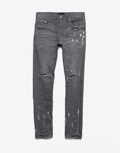 Purple Brand P001 Worn Grey Knee Slit Jeans Image