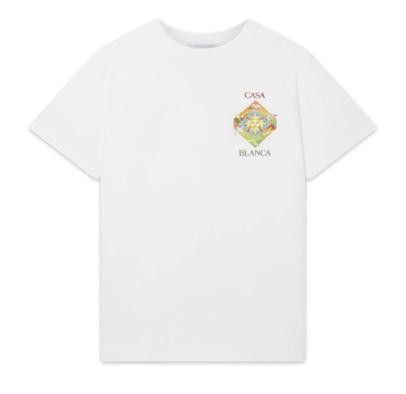 CASABLANCA Les Elements Short-sleeve T-shirt In White