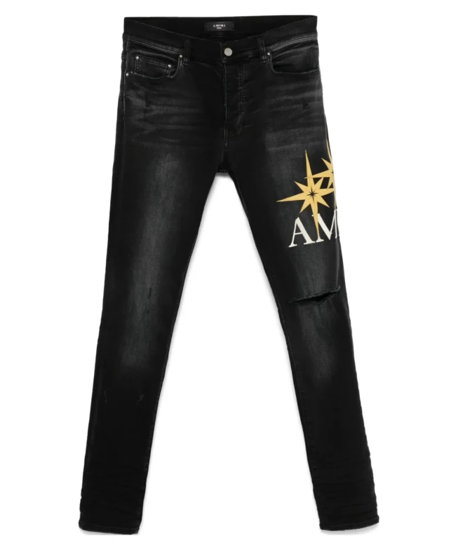 Amiri Starburst decal jeans
