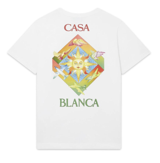 CASABLANCA Les Elements Short-sleeve T-shirt In White