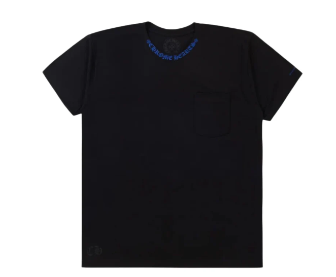 Chrome Hearts Neck Logo T-Shirt Black/Blue