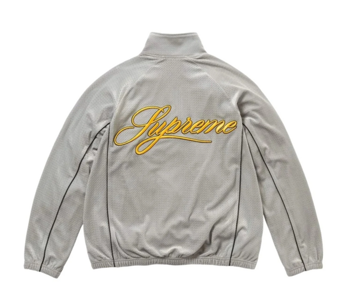 Supreme Velour Mesh Track Jacket 'Silver'