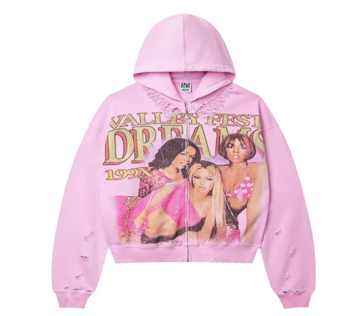 Vale Forever Dreams Zip Up Hoodie deams 'Pink'