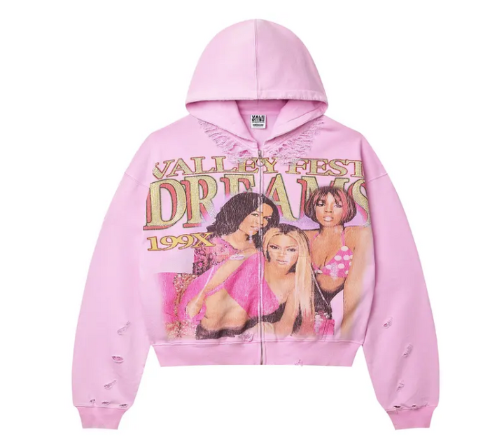 Vale Forever Dreams Zip Up Hoodie deams 'Pink'