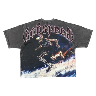 GODSPEED RUN CLUB TEE - GREY WASH Image