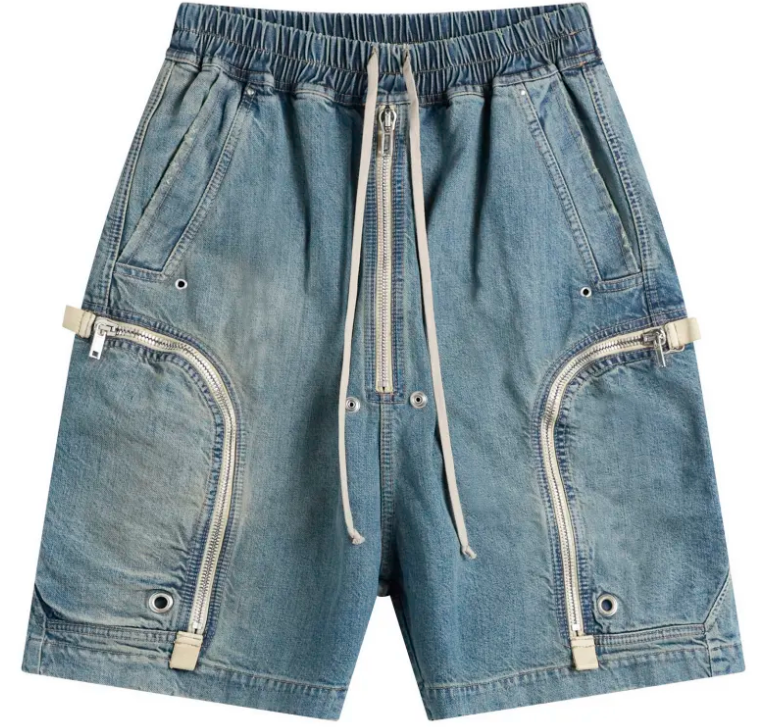 Rick Owens DRKSHDW Bauhaus Denim Pods Washed Indigo