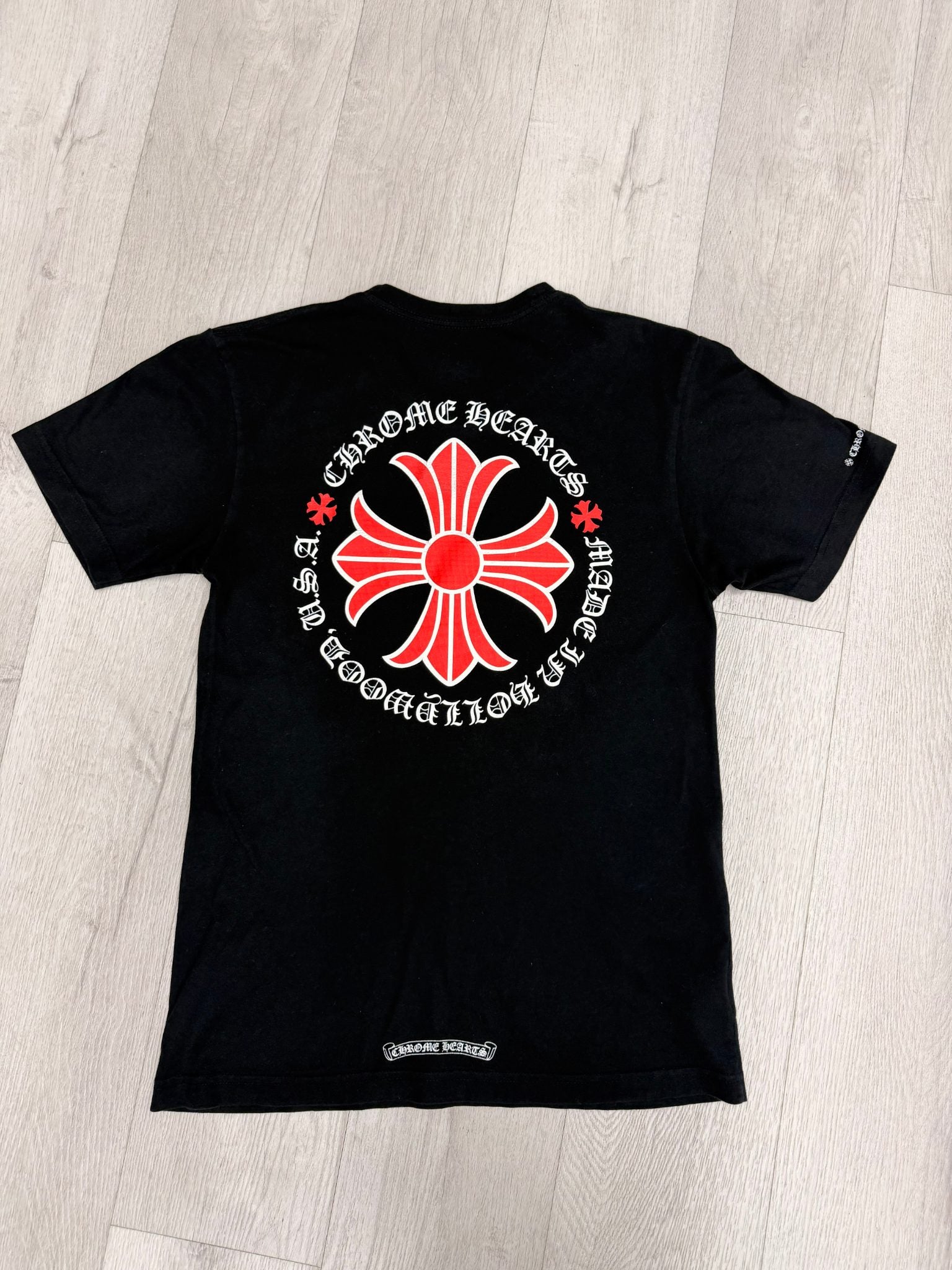 Chrome Hearts Made In Hollywood Plus Cross T-shirt Black/Red