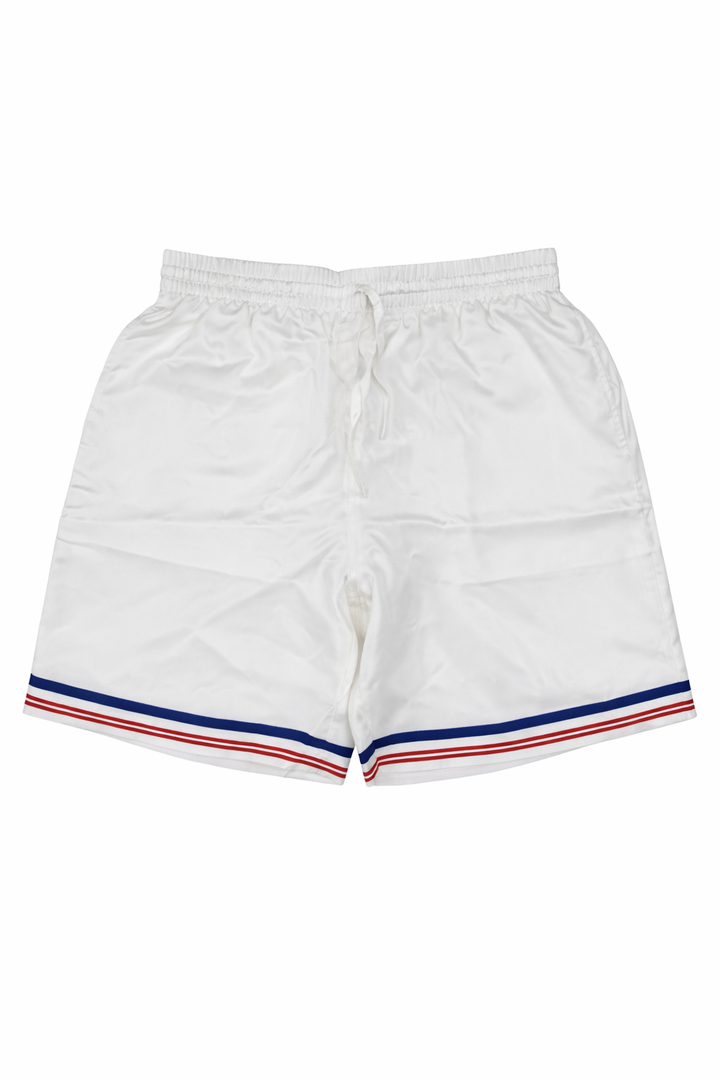 Casablanca White Silk Paravion shorts