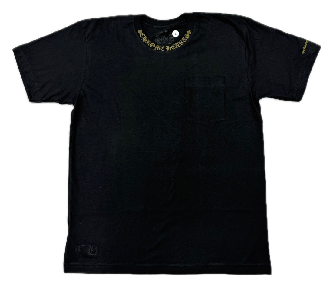 Chrome Hearts Black & Army Green Neck logo t-shirt