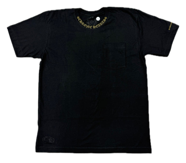 Chrome Hearts Black & Army Green Neck logo t-shirt