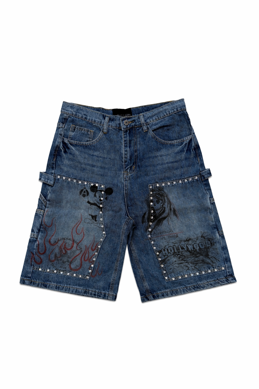 AMIS ET FLEURS Studded Carpenter Shorts
