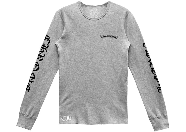 Chrome Hearts Scroll Sleeve Waffle Thermal Tee Grey