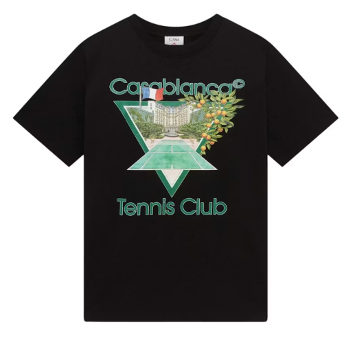 Casablanca Tennis Club Icon Tee Black