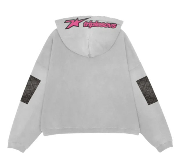 Triple Sevens Moto Vice Zip Up Hoodie Grey