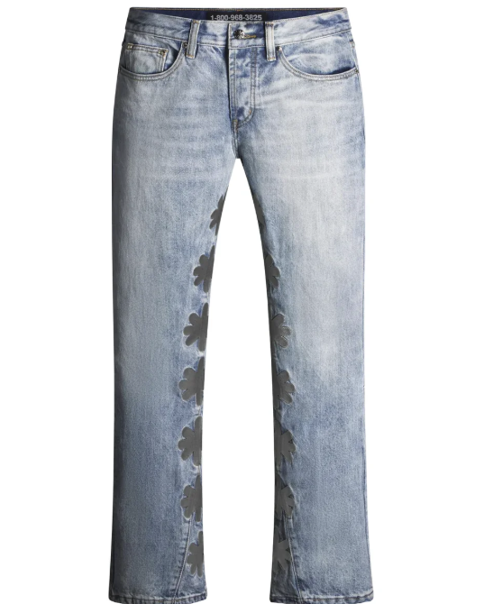 Lost Shadow Light Wash Denim Pants Grey