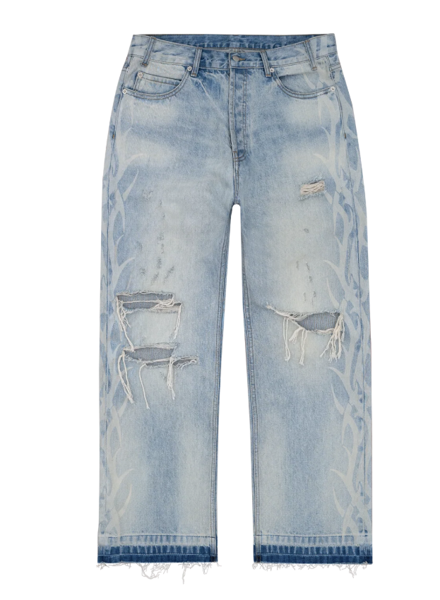 Bravest Blue Tribal Denim