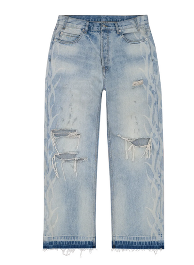 Bravest Blue Tribal Denim Image