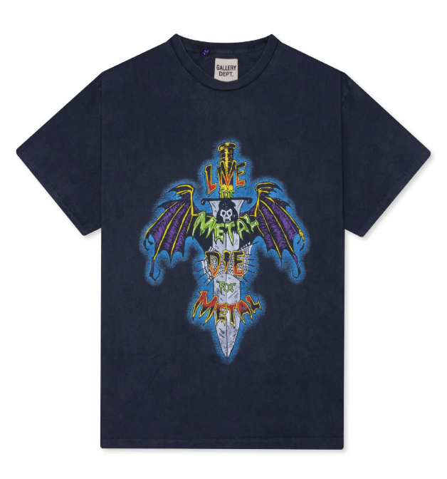 Gallery Dept. Live For Metal Tee - Vintage Black