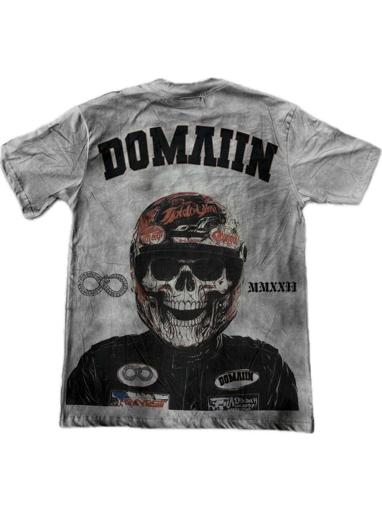 Domain Skull Acid Wash Tee