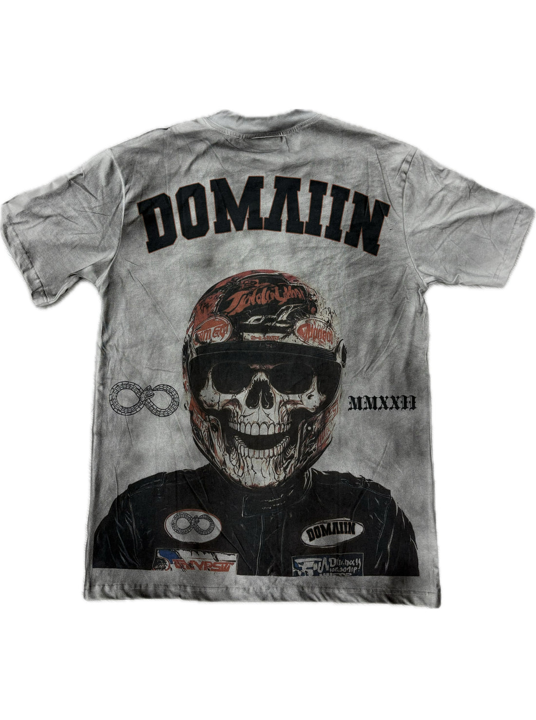 Domain Skull Acid Wash Tee