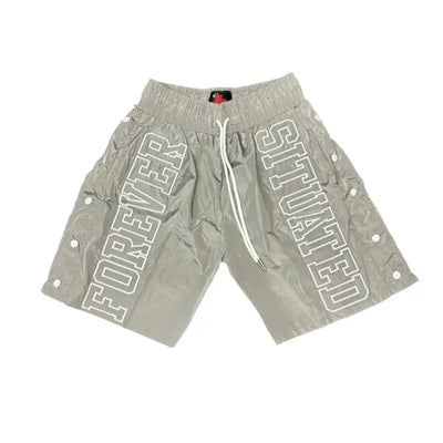 Forever Situated - FS Nylon Track Shorts Grey Image