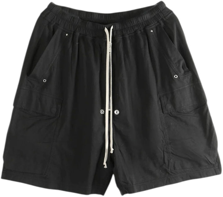 Rick Owens Drkshdw Woven Cargobela Shorts Black