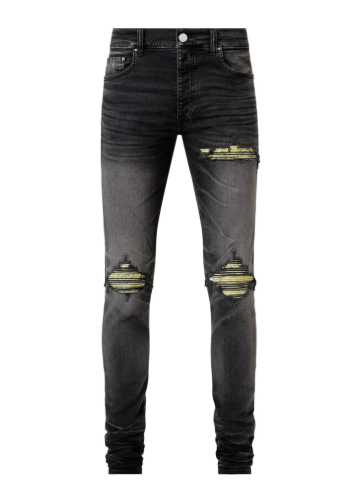 Amiri Yellow Bandana International MX1 Black Jeans