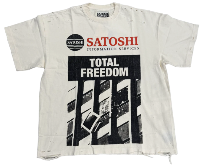 Satoshi Nakamoto Total Freedom Tee