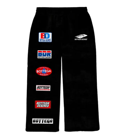 Bottega Desires Patches Sweatpants Black Image