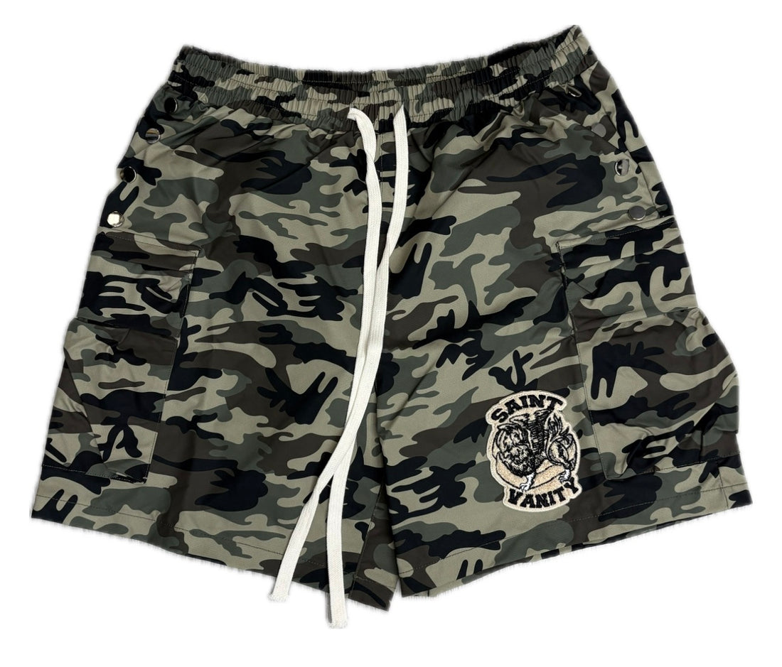 Saint Vanity Camo Nylon Shorts