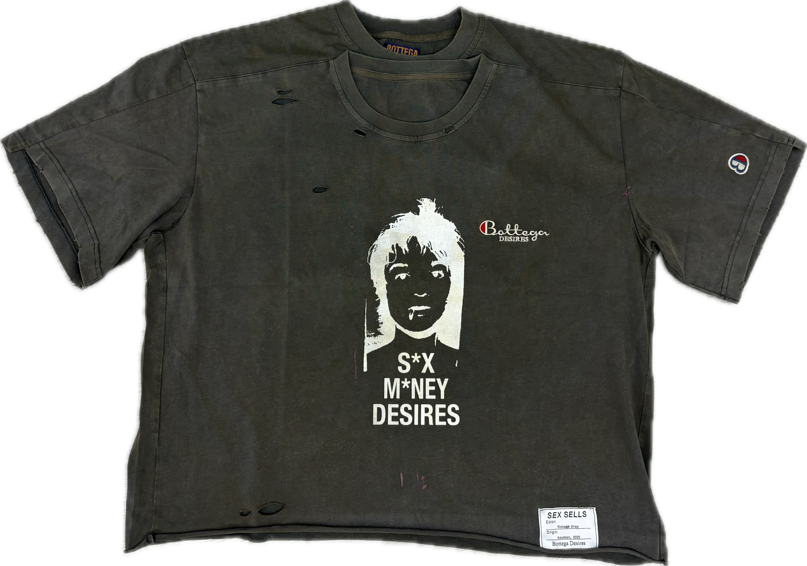 Bottega Desires 'Sex Sells' GREY Tee