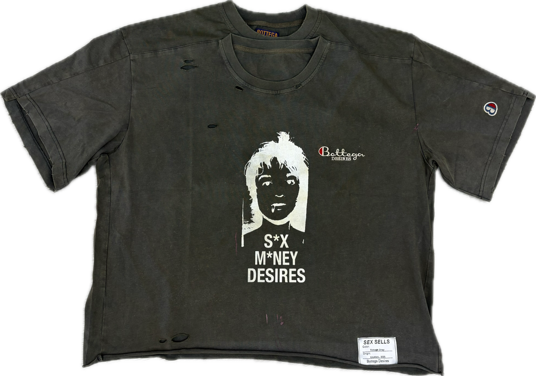 Bottega Desires 'Sex Sells' GREY Tee