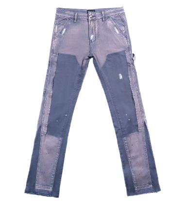 Triple Sevens x Sniper Gang Flared Denim Grey/Blue