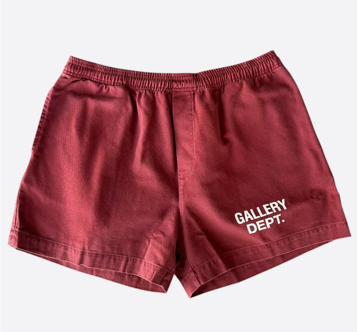 Gallery Dept Red & White Logo Zuma Shorts