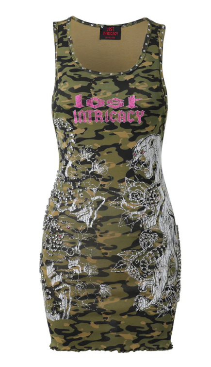 Lost Intricacy Twin Tiger Camo Dress