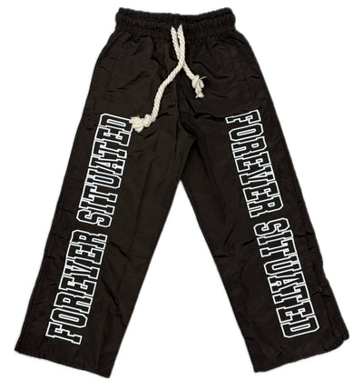 Forever Situated - FS Nylon Track Pants BROWN Image
