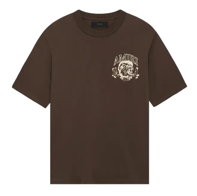Amiri Lion Outline Tee Brown
