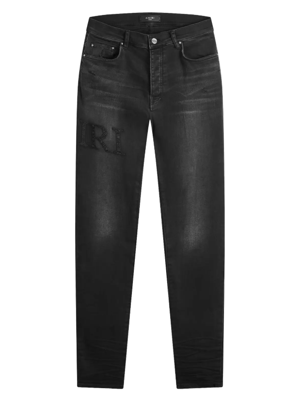 Amiri Bandana Logo Jeans Vintage Black