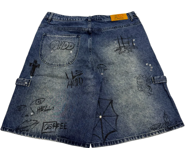 Happy Memories Don't Die HMDD 'Graffiti' Jorts