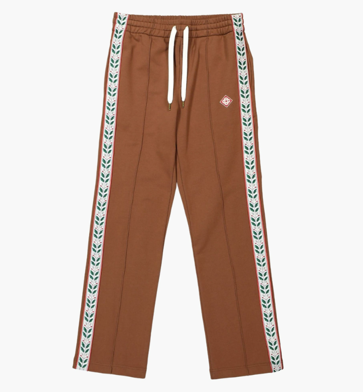 CASABLANCA Motosport Laurel Tape Zip Through Sweatsuit SET Brown